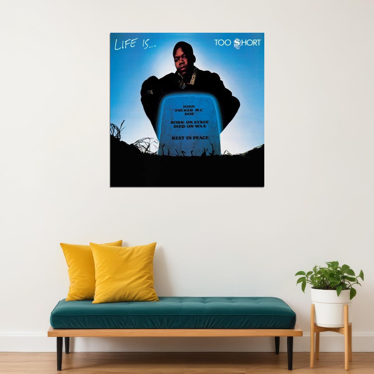 "too Short Too $hort Album Cover Art Rap Music Poster Iconic Hip Hop Artist Print