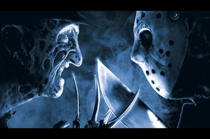 Freddy Vs. Jason Movie Poster Horror Film Wall Art Slasher Crossover Print