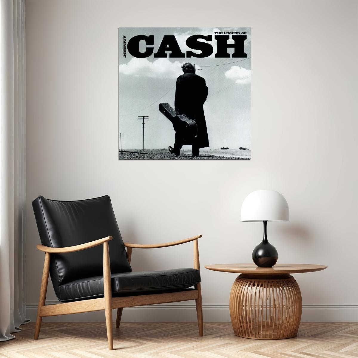 Johnny Cash Music Poster Country Legend Wall Art