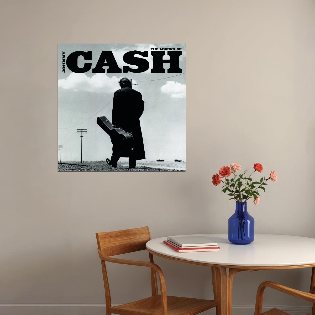 Johnny Cash Music Poster Country Legend Wall Art