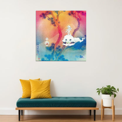 Kid Cudi Kids See Ghosts Album Cover Art Music Poster Rap Wall Print