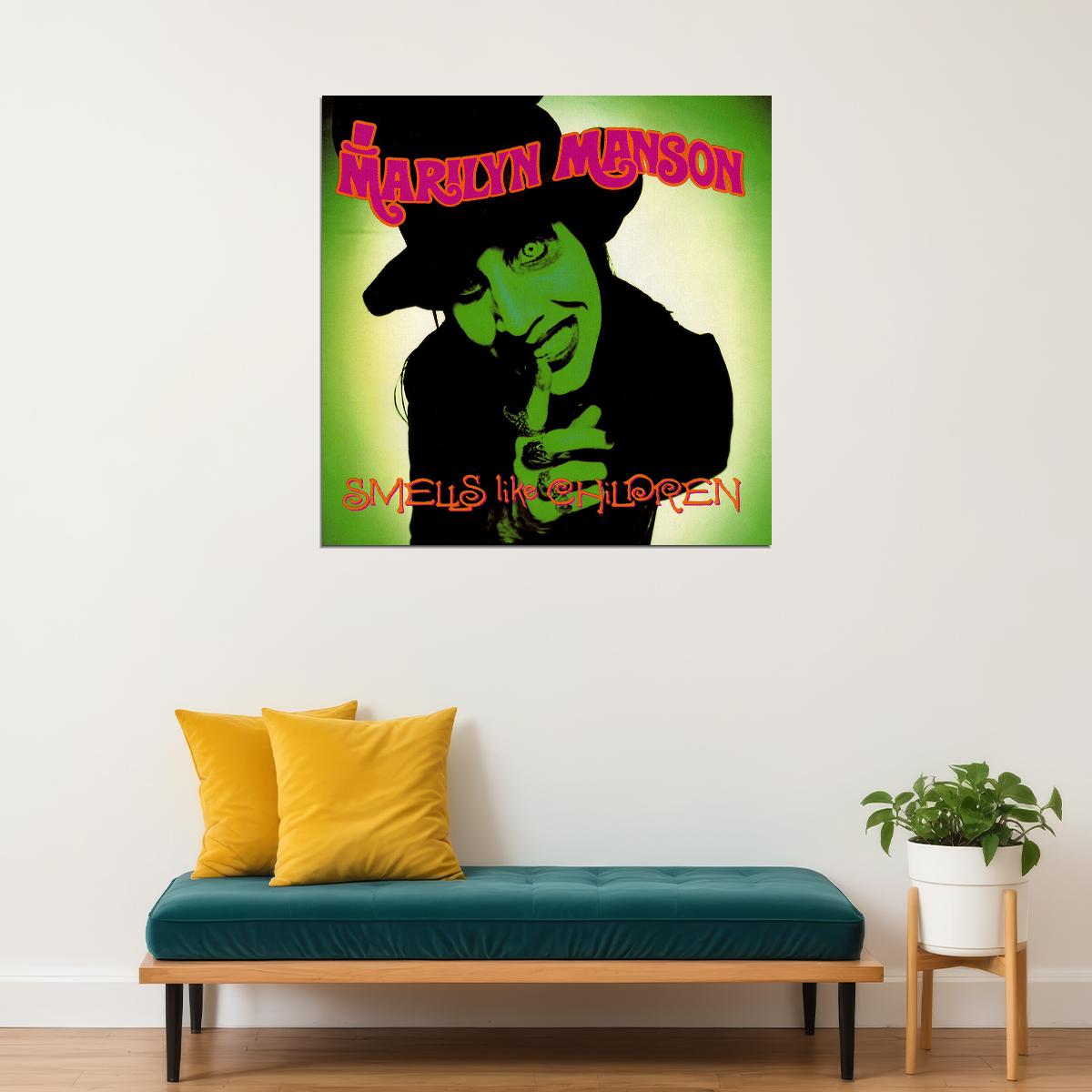 Marilyn Manson Smells Like Children Album Cover Art Music Poster Rock Icon Wall Print