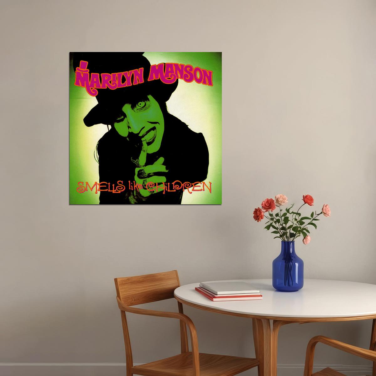 Marilyn Manson Smells Like Children Album Cover Art Music Poster Rock Icon Wall Print