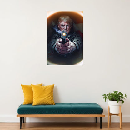 Donald Trump Poster Political Figure Wall Art Former U.s. President Print