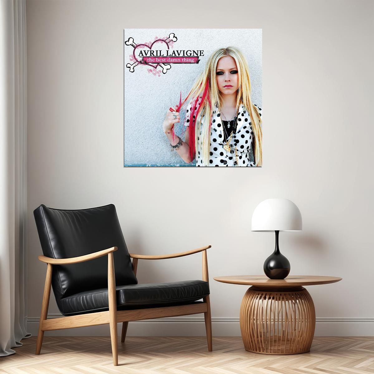 Avril Lavigne The Best Damn Thing Album Cover Art 00s Pop Rock Music Poster Singer Music Print