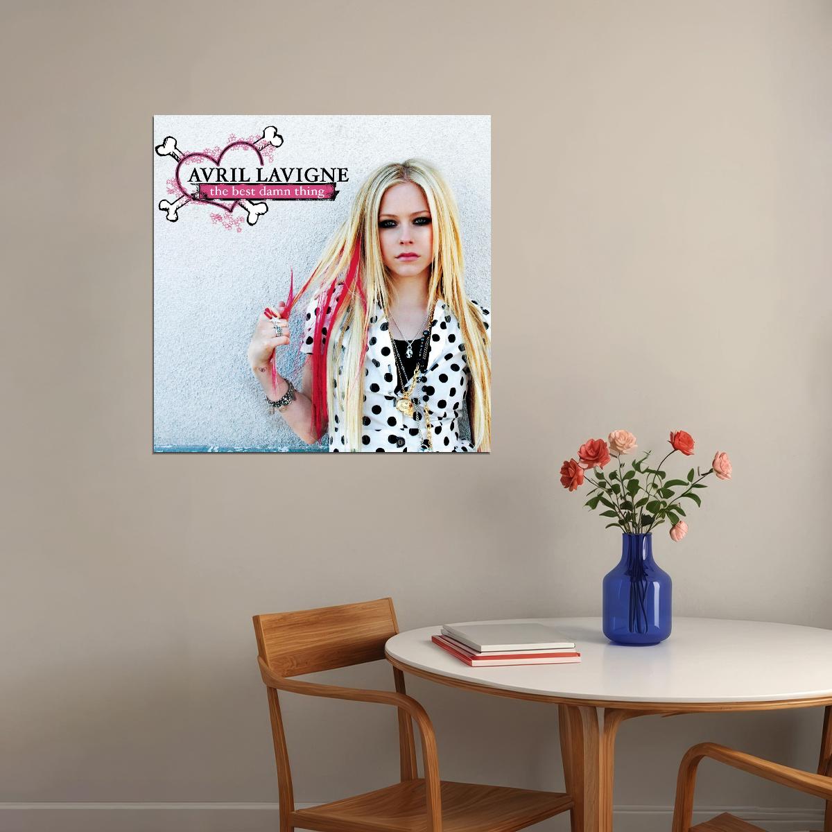 Avril Lavigne The Best Damn Thing Album Cover Art 00s Pop Rock Music Poster Singer Music Print