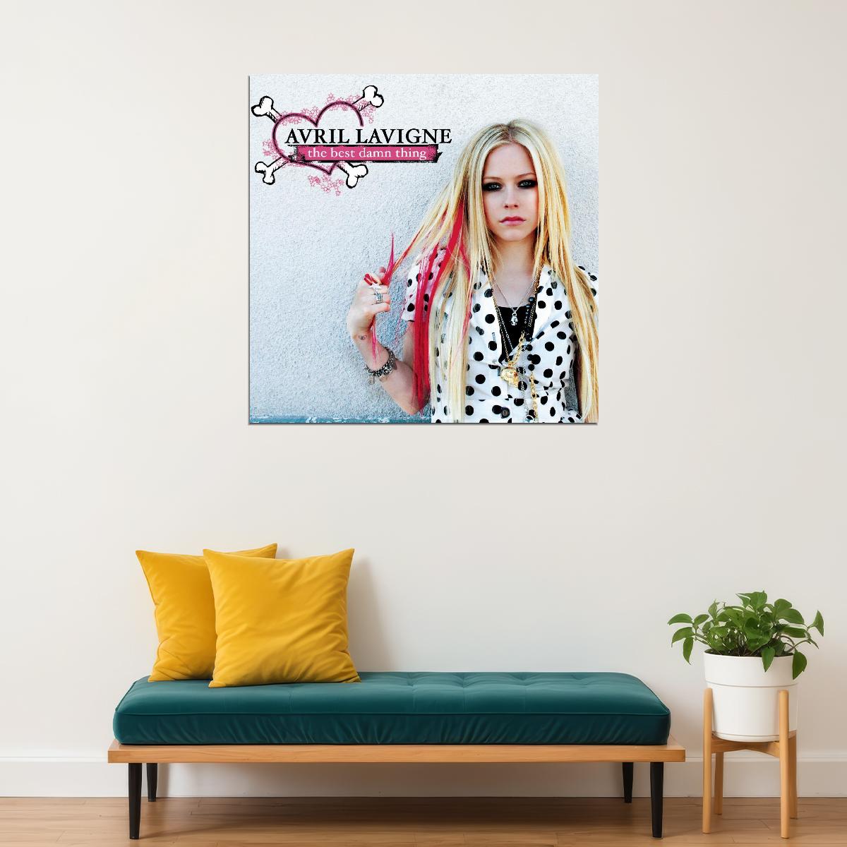 Avril Lavigne The Best Damn Thing Album Cover Art 00s Pop Rock Music Poster Singer Music Print