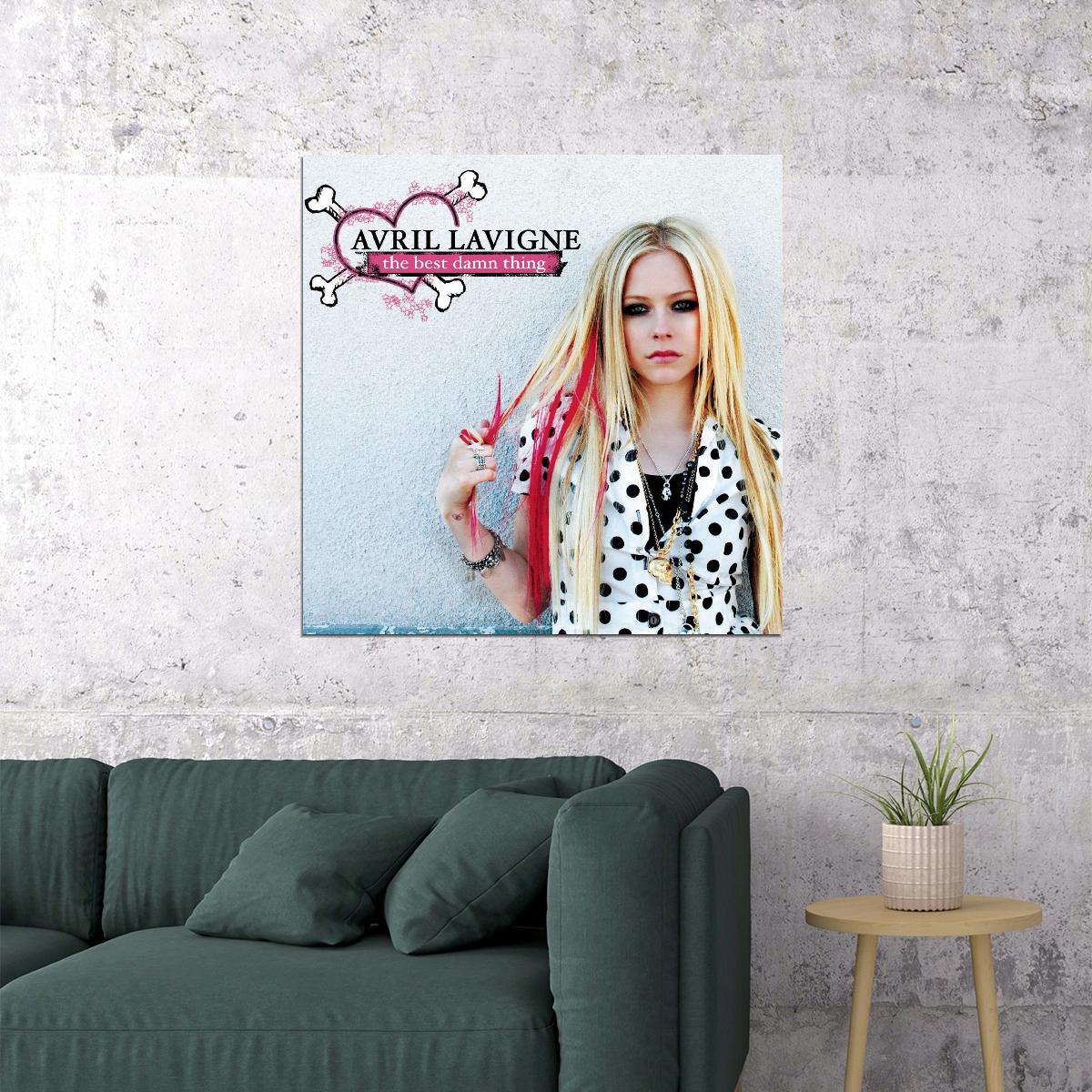 Avril Lavigne The Best Damn Thing Album Cover Art 00s Pop Rock Music Poster Singer Music Print