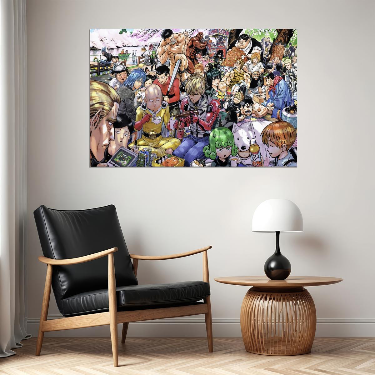 One Punch Man Anime Poster Japanese Manga Art Wall Print