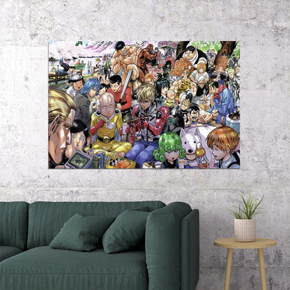 One Punch Man Anime Poster Japanese Manga Art Wall Print