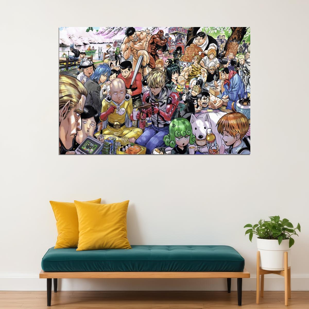 One Punch Man Anime Poster Japanese Manga Art Wall Print