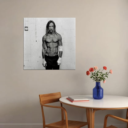 Iggy Pop Punk Rock Music Poster Iconic Musician Music Art Print