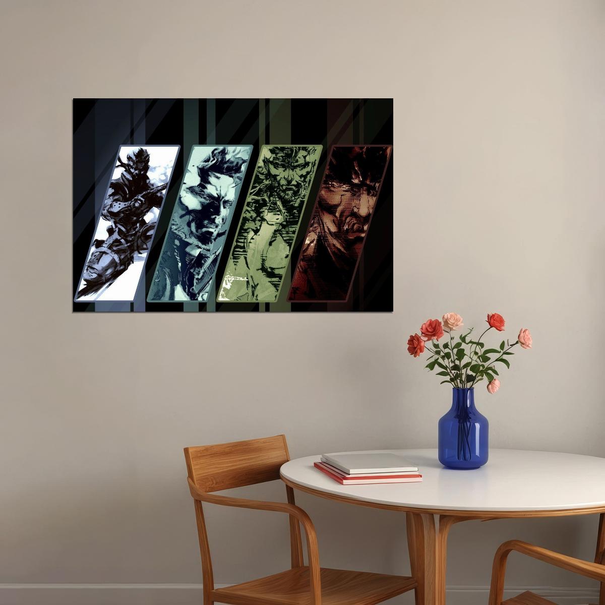 Metal Gear Solid Video Game Poster Gamer Wall Art