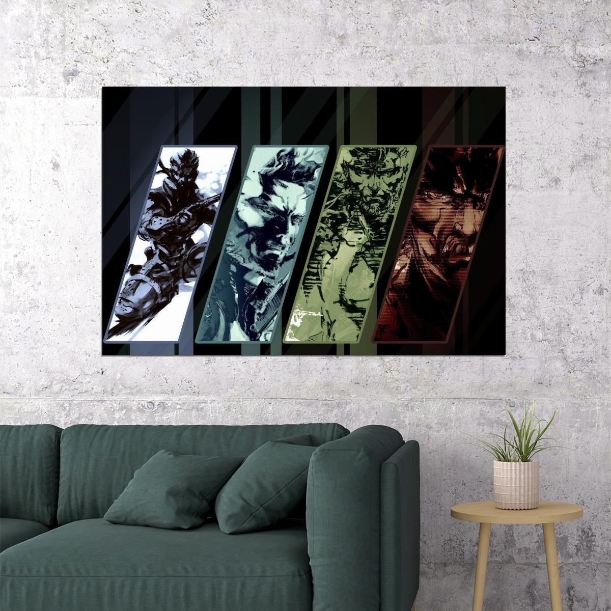 Metal Gear Solid Video Game Poster Gamer Wall Art