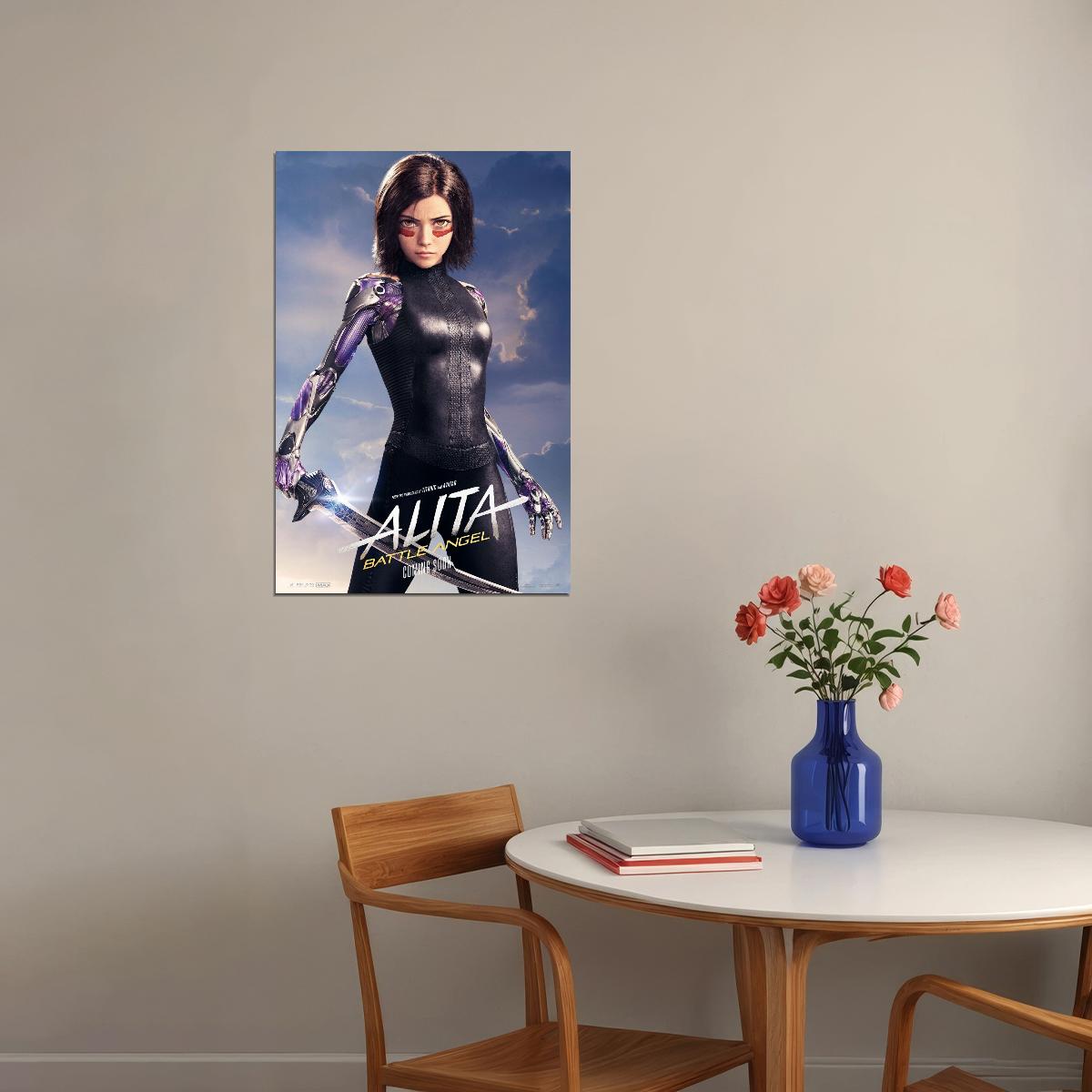 Alita: Battle Angel Movie Poster Sci-fi Film Wall Art Manga Adaptation Print