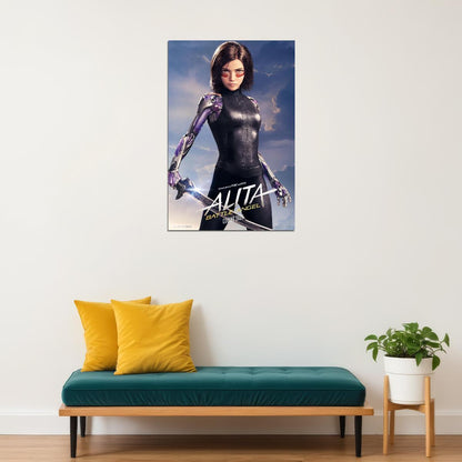 Alita: Battle Angel Movie Poster Sci-fi Film Wall Art Manga Adaptation Print