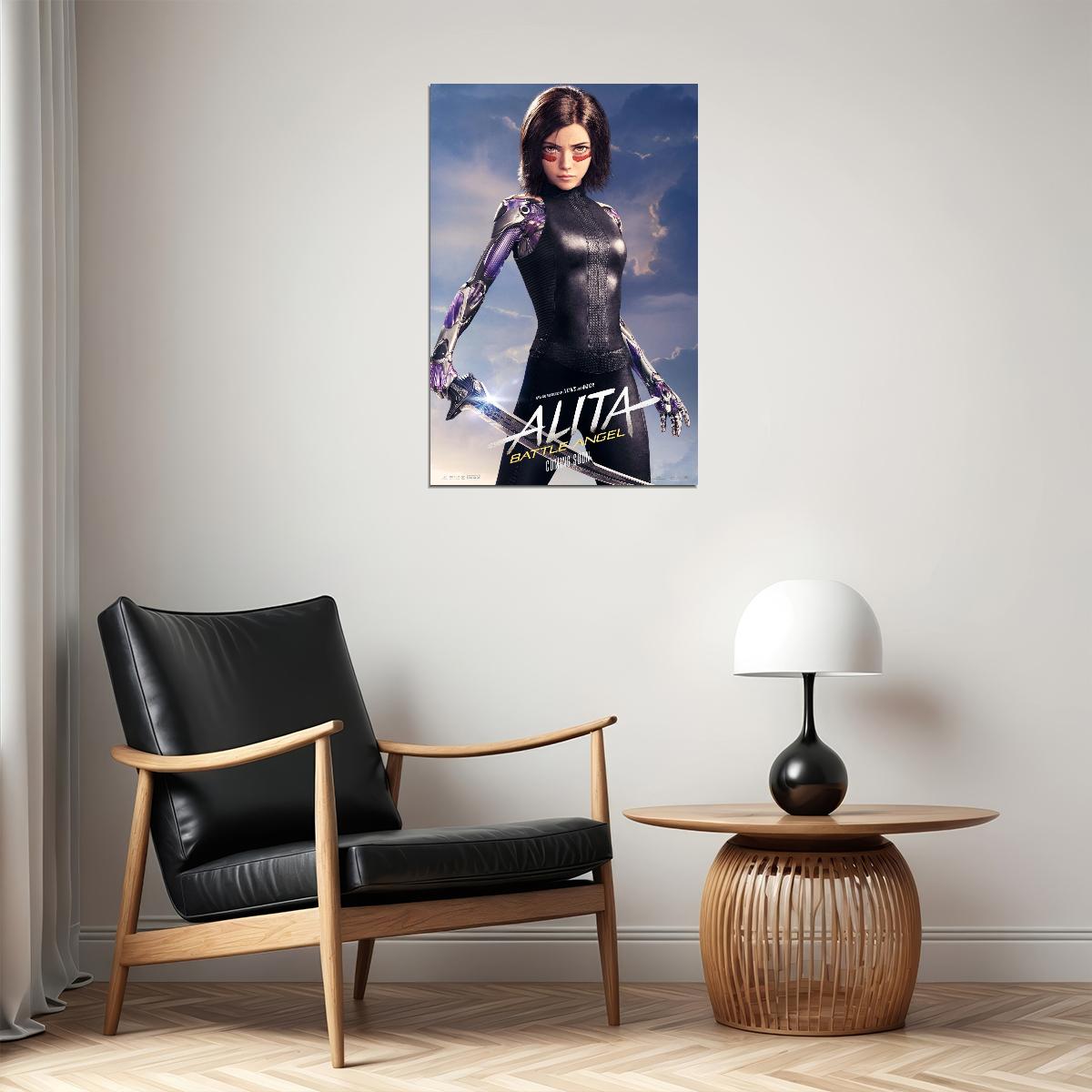 Alita: Battle Angel Movie Poster Sci-fi Film Wall Art Manga Adaptation Print