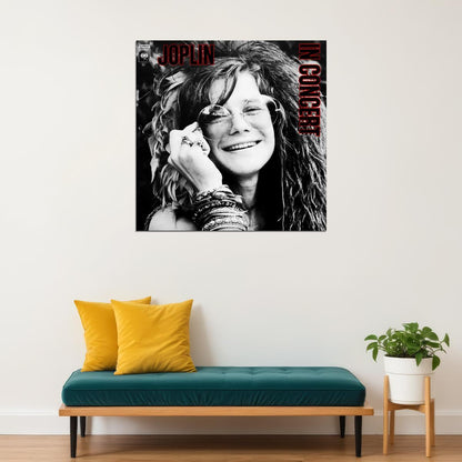 Janis Joplin Music Poster Rock Legend Wall Print