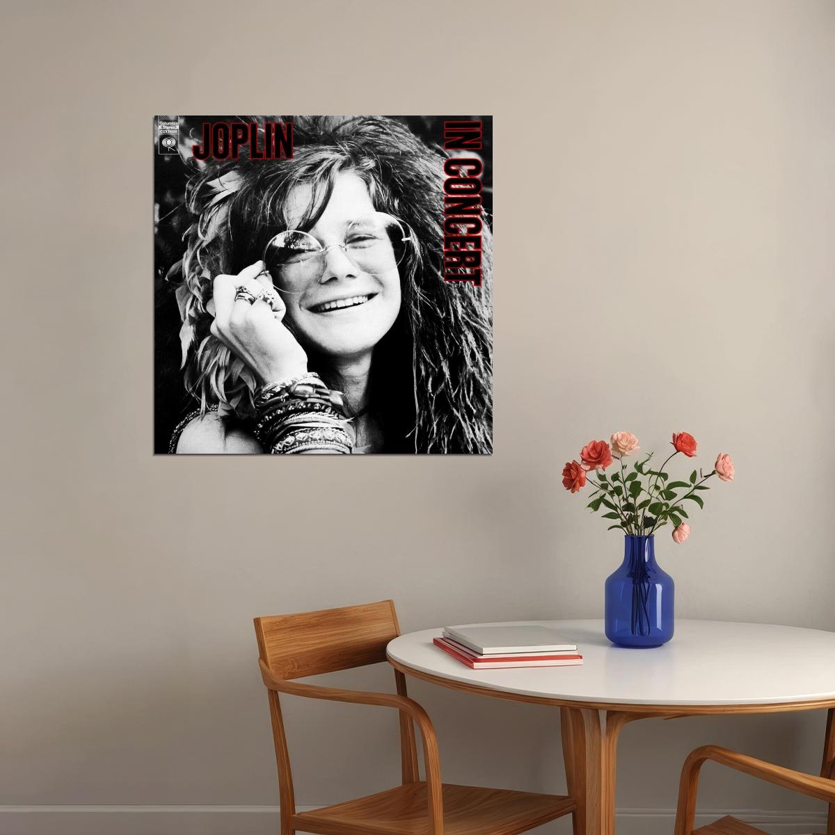 Janis Joplin Music Poster Rock Legend Wall Print