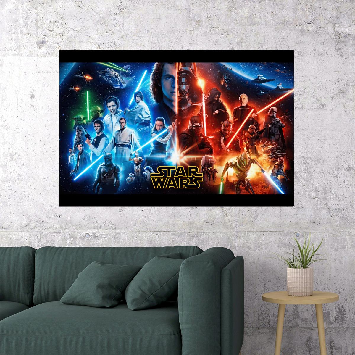 Star Wars: The Force Awakens Canvas Movie Poster Wall Print 36x24 Various Sizes shops