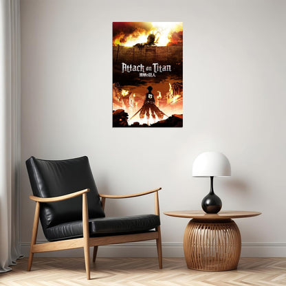 Attack On Titan Anime Poster Japanese Animation Wall Art Manga Series Print