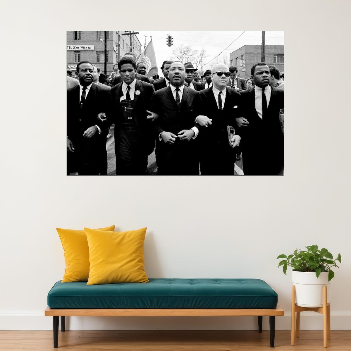 Martin Luther King Jr. Poster Famous Leader Wall Art Inspirational