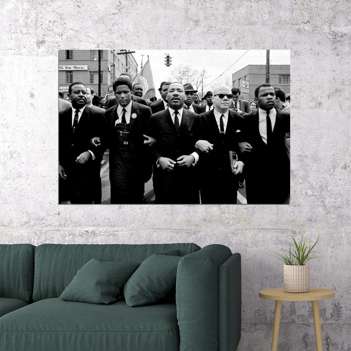 Martin Luther King Jr. Poster Famous Leader Wall Art Inspirational