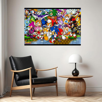 Sonic The Hedgehog Video Game Poster Iconic Retro Gamer Print