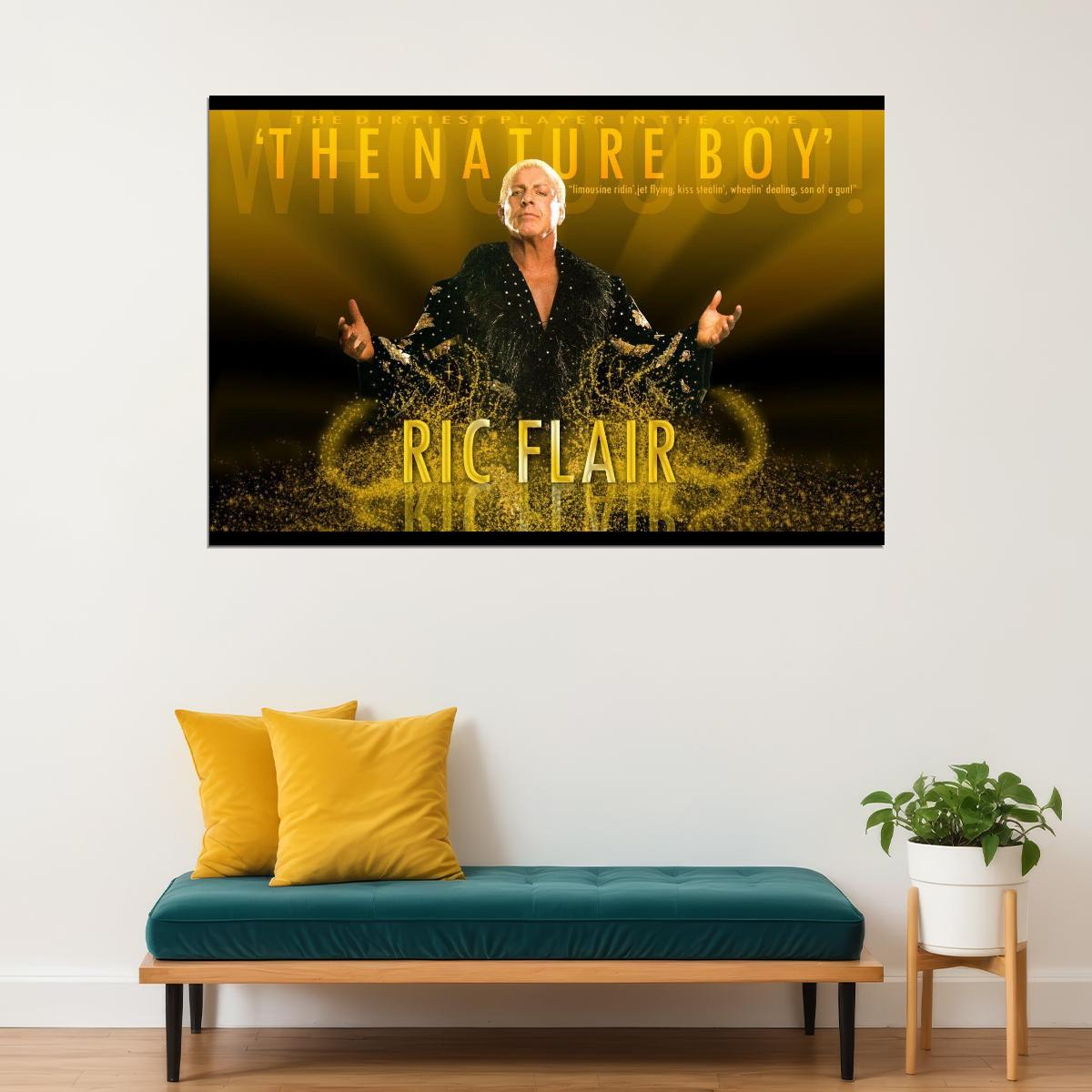 Ric Flair Wwe Poster Famous Wrestler Motivational Sports Print