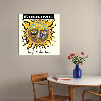 Sublime 40 Oz. To Freedom Album Cover Art Music Poster Ska Punk Band Print