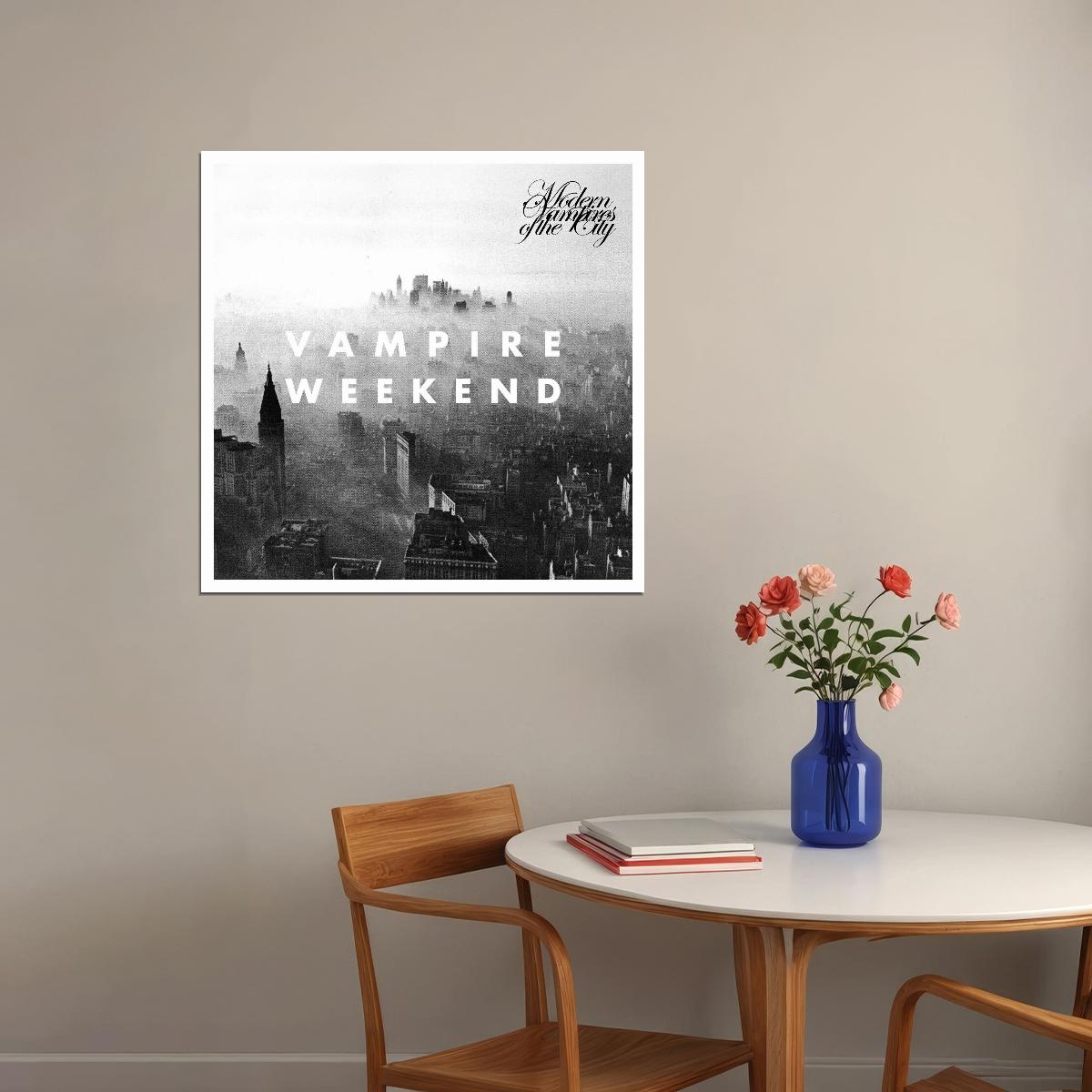 Vampire Weekend Modern Vampires Of The City Album Cover Art Rock Music Poster Iconic Indie Band