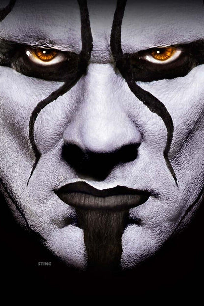 Superstar Sting Wrestling Poster Iconic Wwe Legend Wall Art