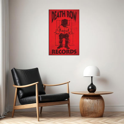 Death Row Records Logo Poster Hip-hop Music Label Wall Art Rap Icon Print