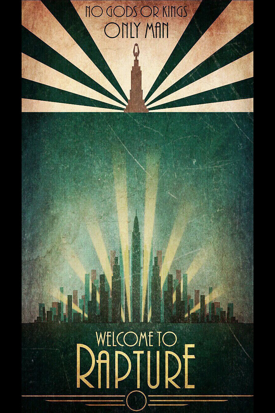 Bioshock Video Game Poster Action Rpg Wall Art Sci-fi Gaming Print