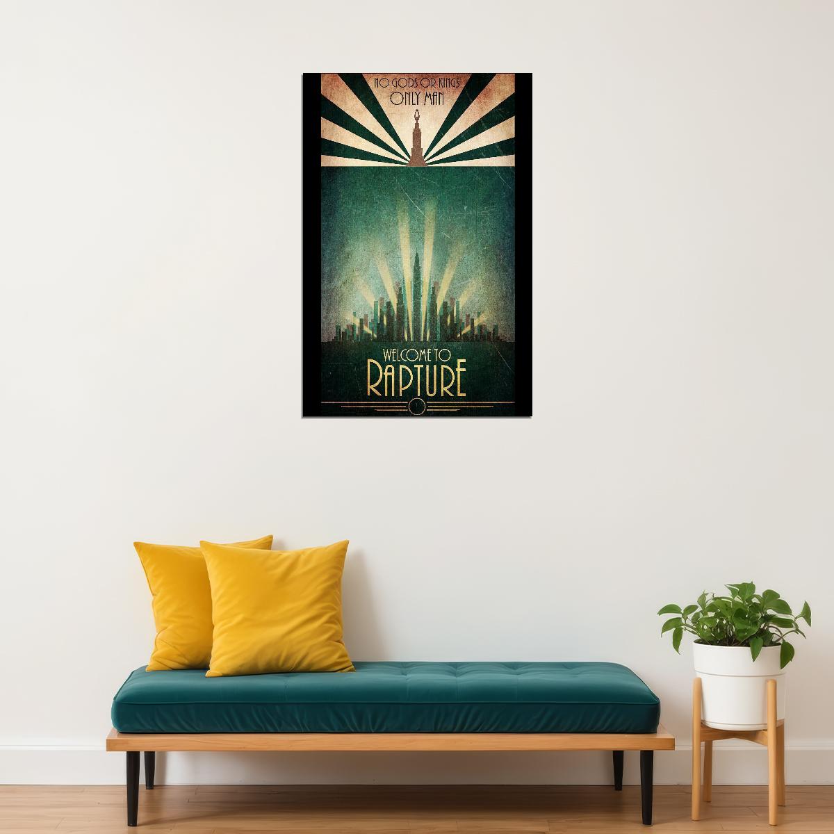 Bioshock Video Game Poster Action Rpg Wall Art Sci-fi Gaming Print