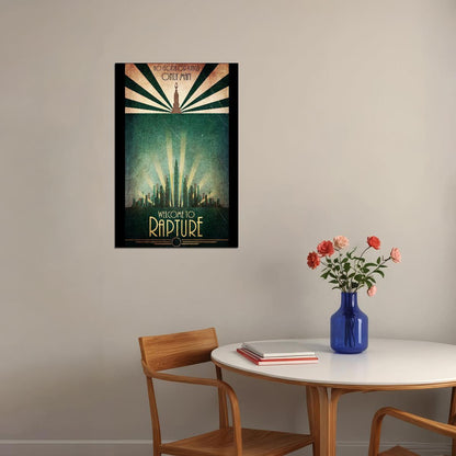 Bioshock Video Game Poster Action Rpg Wall Art Sci-fi Gaming Print