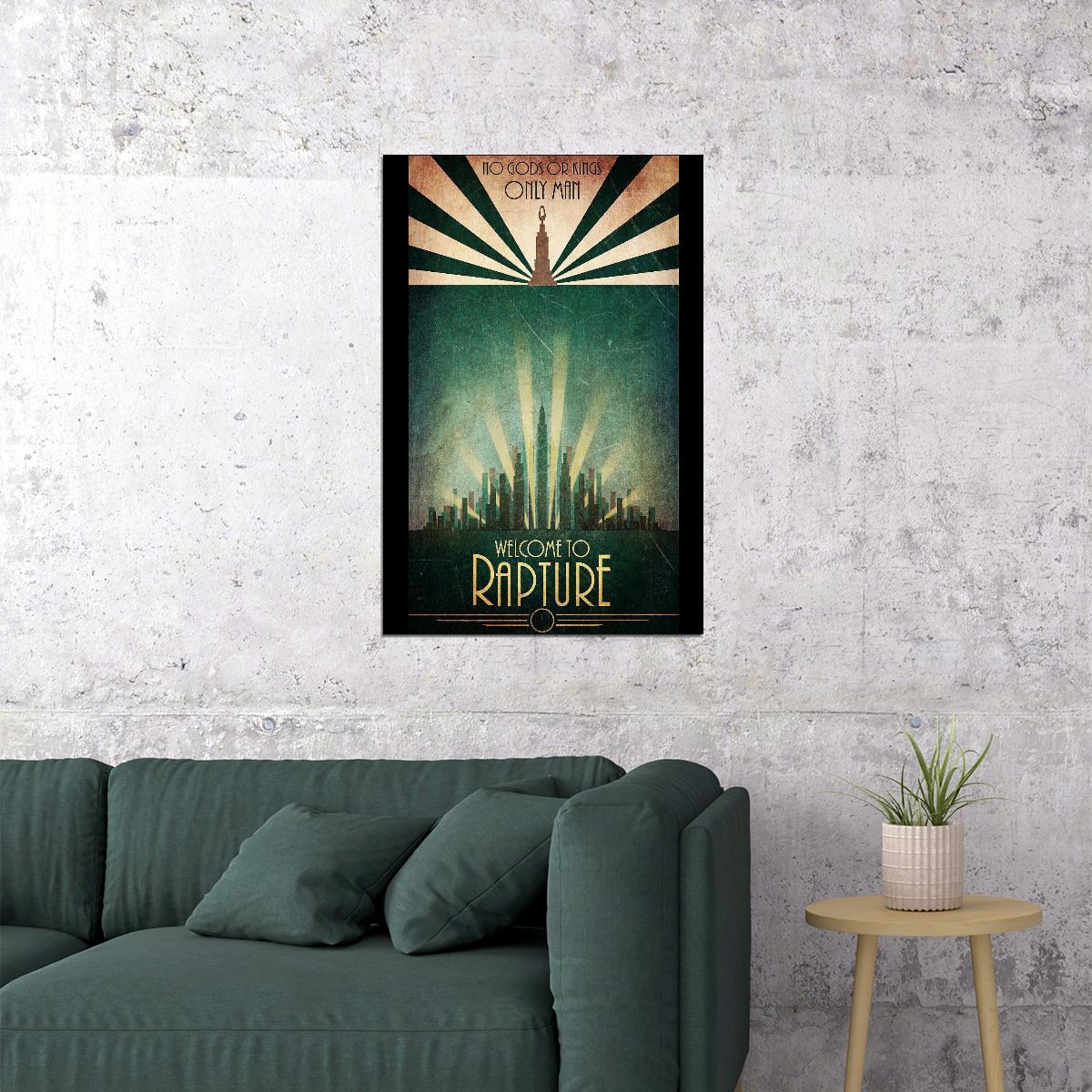 Bioshock Video Game Poster Action Rpg Wall Art Sci-fi Gaming Print