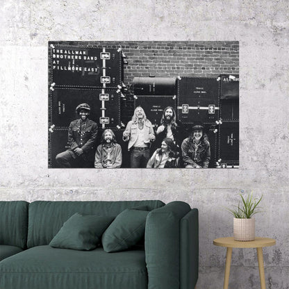 The Allman The Allman Brothers Band Rock Music Poster Iconic Group Wall Artband