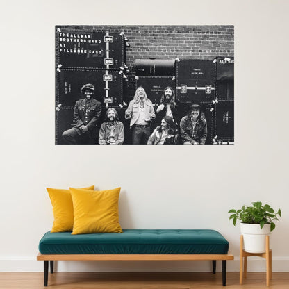 The Allman The Allman Brothers Band Rock Music Poster Iconic Group Wall Artband