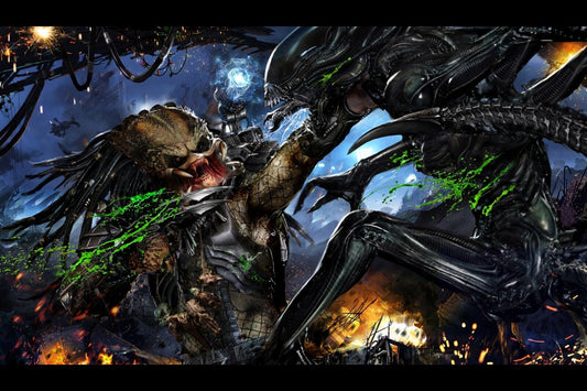 Alien Vs. Predator Xenomorph Movie Poster Sci-fi Action Film Wall Art Print