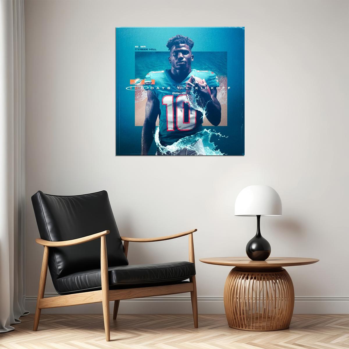 Miami Dolphins Tyreek Hill Nfl Poster Football Player Motivational Sports Print