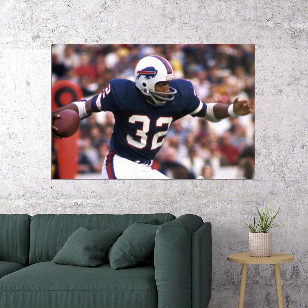 O. J. Simpson Poster Nfl Football Player Motivational Sports Print Wall Art