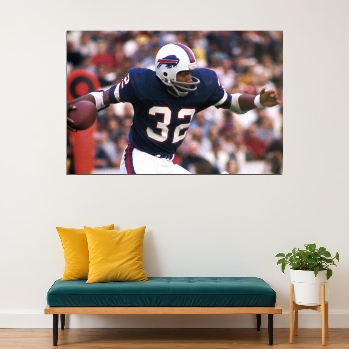 O. J. Simpson Poster Nfl Football Player Motivational Sports Print Wall Art