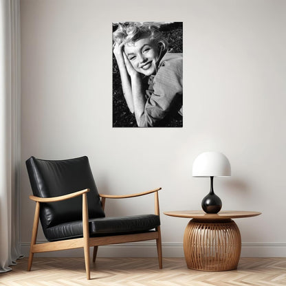 Marilyn Monroe Poster Iconic Vintage Hollywood Actress Black And White Wall Art