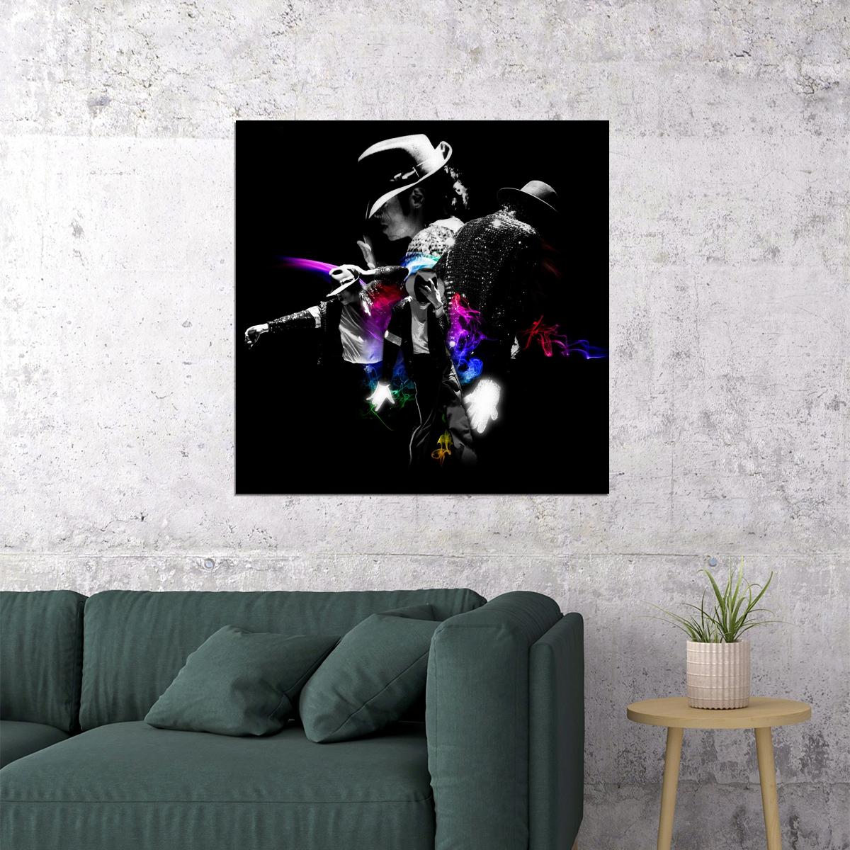 Michael Jackson Music Poster Iconic 90s 80s Pop Legend Wall Print