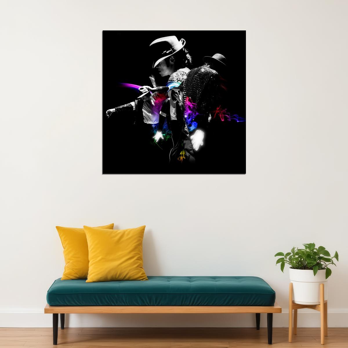 Michael Jackson Music Poster Iconic 90s 80s Pop Legend Wall Print