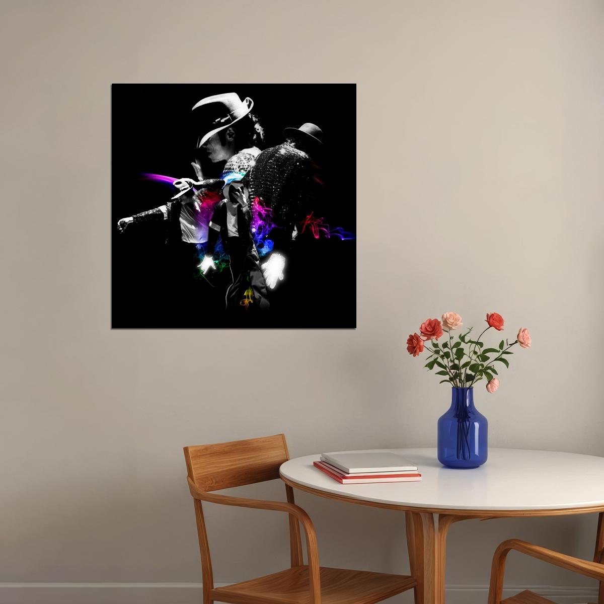 Michael Jackson Music Poster Iconic 90s 80s Pop Legend Wall Print