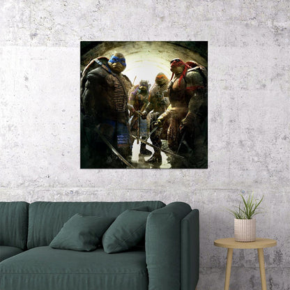 Teenage Mutant Ninja Turtles Tv Show Movie Poster Iconic Animated Heroes Wall Art