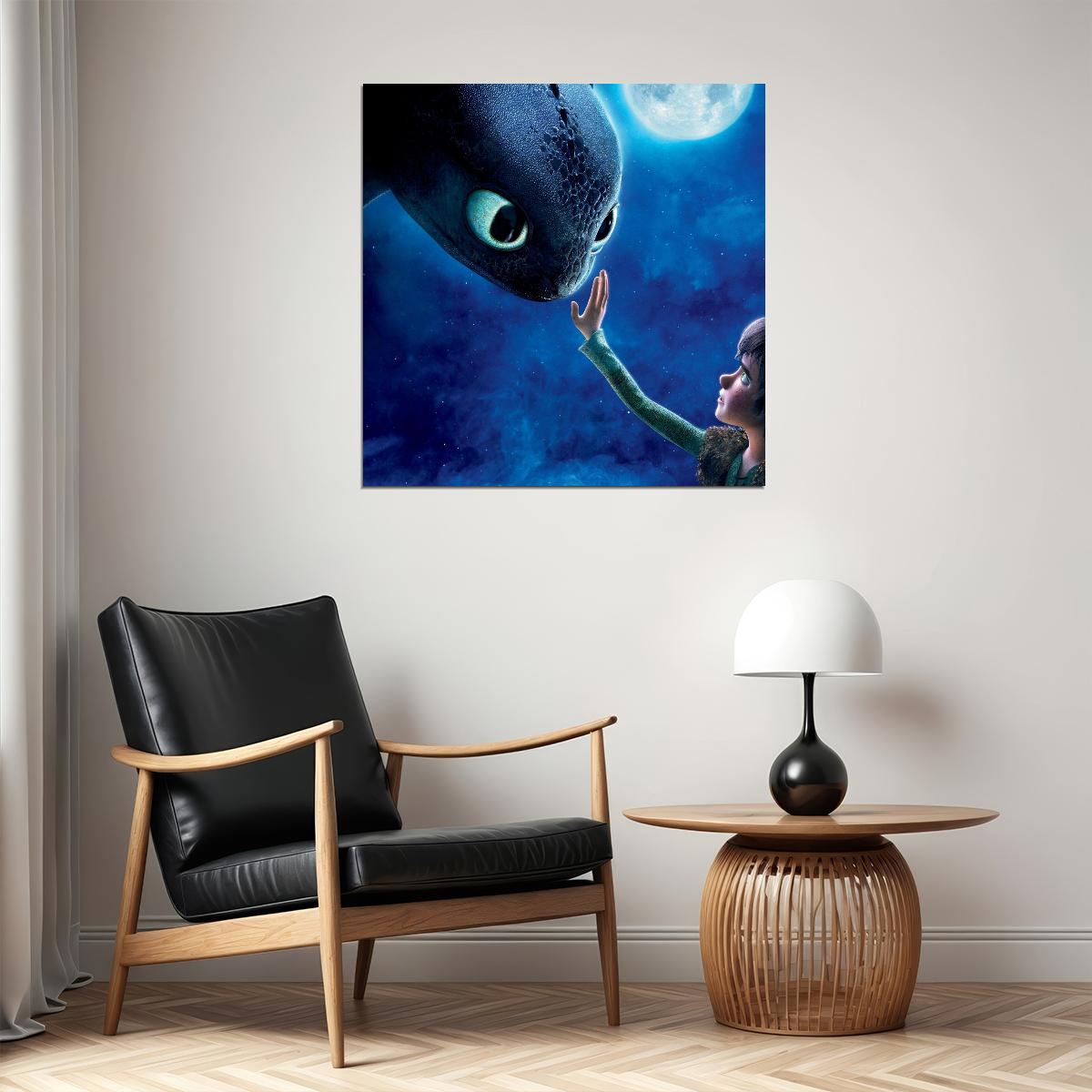 How To Train Your Dragon Movie Poster Dreamworks Animation Fantasy Film Print