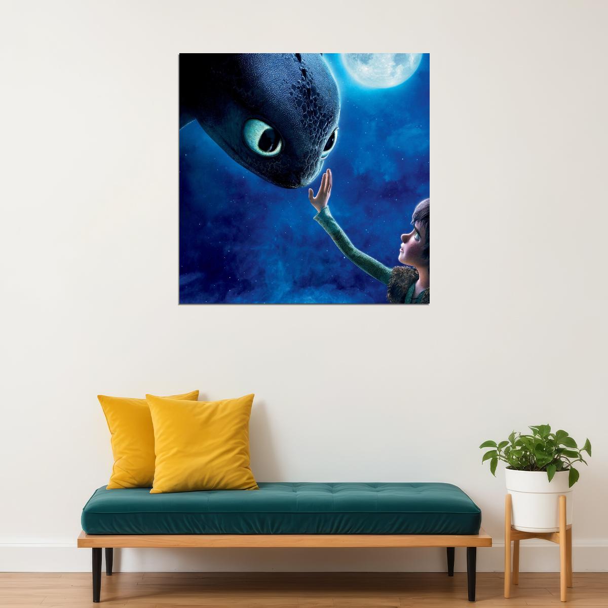 How To Train Your Dragon Movie Poster Dreamworks Animation Fantasy Film Print